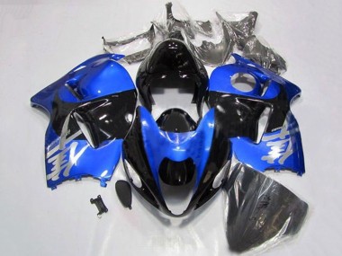 Carénages Moto Suzuki GSXR 1300 Hayabusa 1996-2007 - Bleu Chrome Noir Abordables