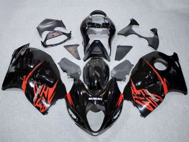 Carénages Moto Suzuki GSXR 1300 Hayabusa 1996-2007 - Noir Brillant Rouge Abordables