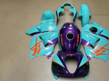 Carénages Moto Suzuki GSXR 1300 Hayabusa 1996-2007 - Violet Mat Orange Bleu Abordables