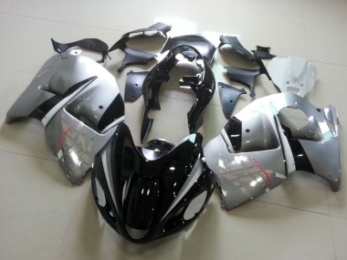 Carénages Moto Suzuki GSXR 1300 Hayabusa 1996-2007 - Noir Brillant Argent Chrome Abordables