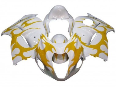 Carénages Moto Suzuki GSXR 1300 Hayabusa 2008-2020 - Blanc Jaune Tribal Abordables
