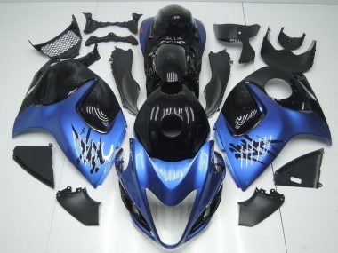 Carénages Moto Suzuki GSXR 1300 Hayabusa 2008-2020 - Noir Brillant Bleu Clair Abordables