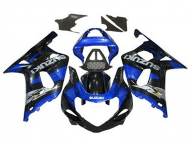 Carénages Moto Suzuki GSXR1000 2000-2002 - Bleu Noir Brillant Chrome Abordables