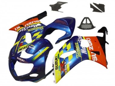Carénages Moto Suzuki GSXR1000 2000-2002 - Bleu Jaune Rouge Telefonica Motul Abordables
