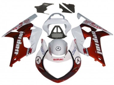 Carénages Moto Suzuki GSXR1000 2000-2002 - Blanc Rouge Jordan Abordables