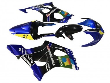 Carénages Moto Suzuki GSXR 1000 2003-2004 - Bleu Jaune Noir JOMO Abordables