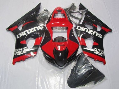Carénages Moto Suzuki GSXR 1000 2003-2004 - Rouge Noir Argent Abordables