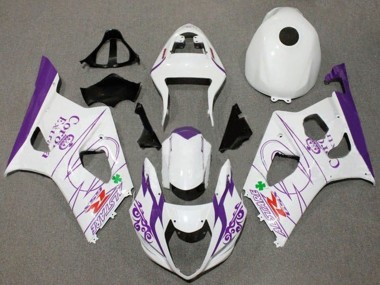 Carénages Moto Suzuki GSXR 1000 2003-2004 - Blanc Violet Corona Alstare Abordables