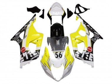 Carénages Moto Suzuki GSXR 1000 2003-2004 - Jaune Blanc Noir Abordables