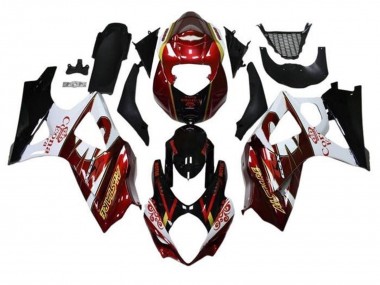 Carénages Moto Suzuki GSXR 1000 2005-2006 - Noir Rouge Blanc Or Abordables