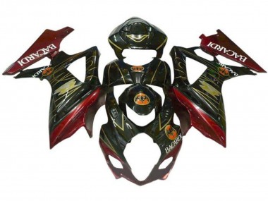 Carénages Moto Suzuki GSXR 1000 2005-2006 - Noir Rouge Or BACARDI Abordables