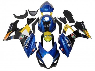 Carénages Moto Suzuki GSXR 1000 2005-2006 - Bleu Jaune Noir Requin Abordables