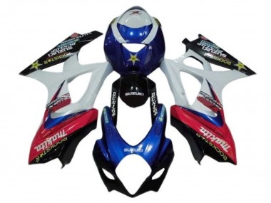 Carénages Moto Suzuki GSXR 1000 2005-2006 - Blanc Rouge Bleu Makita Abordables