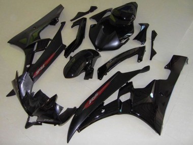 Carénages Moto Yamaha YZF R6 2006-2007 - Noir Brillant Noir Mat Rouge OEM Style Abordables
