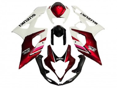 Carénages Moto Suzuki GSXR 1000 2005-2006 - Blanc Bonbon Rouge Noir Abordables