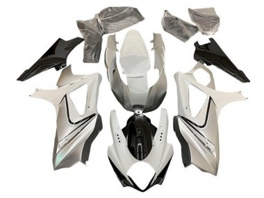 Carénage Moto Suzuki GSXR 1000 2005-2006 - Blanc Brillant Argent Noir Abordables