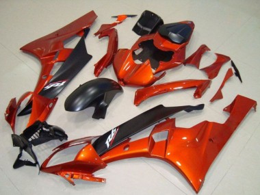 Kits Carénage Moto Yamaha YZF R6 2006-2007 - Orange Noir Mat Abordables