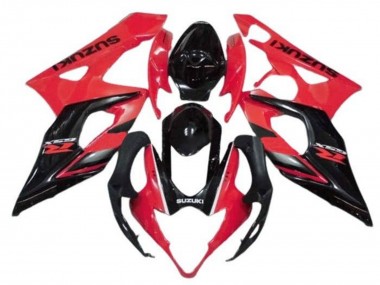 Carénages Moto Suzuki GSXR 1000 2005-2006 - Rouge Noir Brillant Bande Abordables
