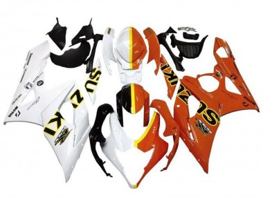 Carénages Moto Suzuki GSXR 1000 2005-2006 - Blanc Orange Jaune Diviser Abordables