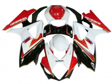 Carénages Moto Suzuki GSXR 1000 2005-2006 - Blanc Rouge Noir Or Abordables