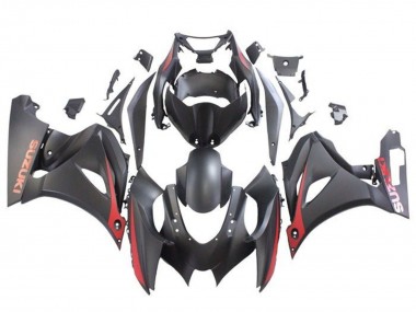 Carénages Moto Suzuki GSXR1000 2017-2024 - Noir Mat Rouge Mat Abordables