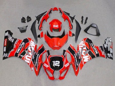 Carénages Moto Suzuki GSXR1000 2017-2024 - Rouge Blanc Noir Motul 12 Abordables