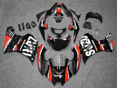 Carénages Moto Suzuki GSXR1000 2017-2024 - Noir Rouge Blanc Bande Abordables