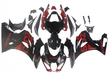 Carénages Moto Suzuki GSXR1000 2017-2024 - Noir Rouge Foncé Abordables
