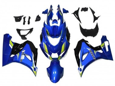 Carénages Moto Suzuki GSXR1000 2017-2024 - Bleu Vert Noir Ecstar Abordables