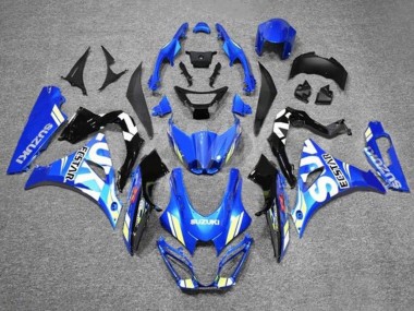 Carénages Moto Suzuki GSXR1000 2017-2024 - Bleu Blanc Ecstar Abordables