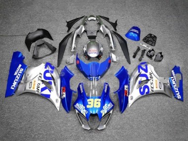 Carénages Moto Suzuki GSXR1000 2017-2024 - Bleu Argent Ecstar 36 Abordables