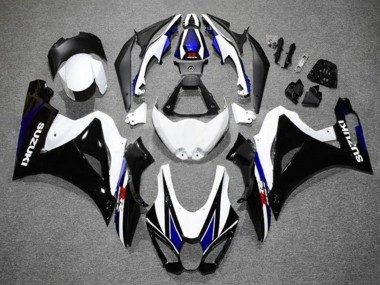 Carénages Moto Suzuki GSXR1000 2017-2024 - Blanc Bleu Noir Abordables