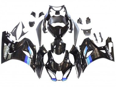 Carénages Moto Suzuki GSXR1000 2017-2024 - Noir Bleu Bande Abordables