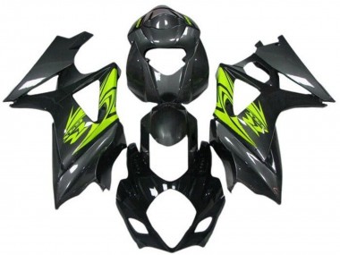 Carénages Moto Suzuki GSXR 1000 2007-2008 - Noir Jaune Néon Abordables