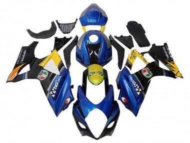 Carénages Moto Suzuki GSXR 1000 2007-2008 - Bleu Jaune Noir Requin Abordables