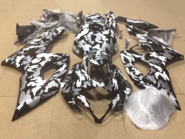 Carénages Moto Suzuki GSXR 1000 2007-2008 - Noir Blanc Gris Camouflage Abordables