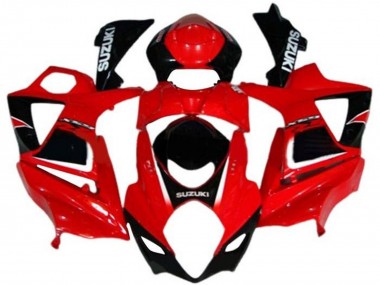 Carénages Moto Suzuki GSXR 1000 2007-2008 - Rouge Noir Blanc Décalque Abordables