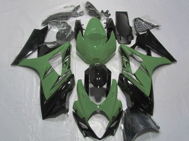 Carénage Moto Suzuki GSXR 1000 2007-2008 - Vert Noir Brillant Abordables