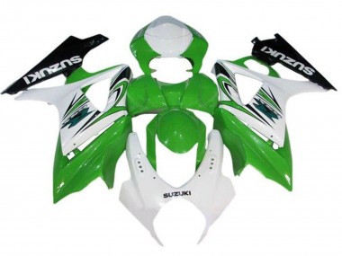 Carénage Moto Suzuki GSXR 1000 2007-2008 - Blanc Vert Noir Abordables