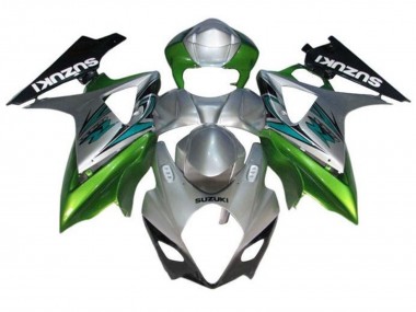 Carénages Moto Suzuki GSXR 1000 2007-2008 - Argent Vert Noir Abordables