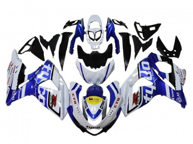 Carénages Moto Suzuki GSXR 1000 2009-2016 - Blanc Bleu Jaune Noir Tyco