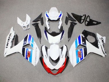 Carénages Moto Suzuki GSXR 1000 2009-2016 - Blanc Bleu Rouge Noir Bande Abordables