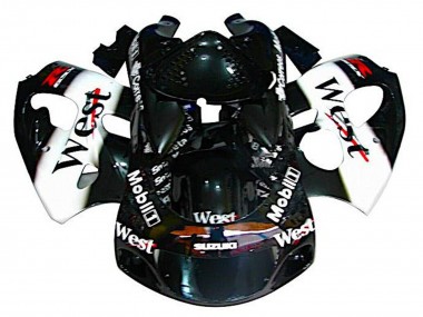 Carénages Moto Suzuki GSXR 600 / GSXR 750 1996-2000 - Noir Blanc West Abordables