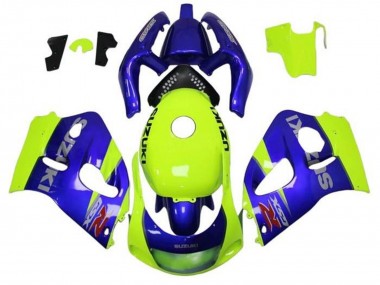 Carénages Moto Suzuki GSXR 600 / GSXR 750 1996-2000 - Bleu Jaune Abordables