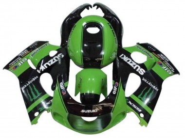 Carénages Moto Suzuki GSXR 600 / GSXR 750 1996-2000 - Vert Noir Monstre Abordables