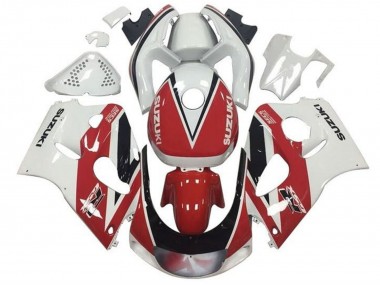 Carénages Moto Suzuki GSXR 600 / GSXR 750 1996-2000 - Rouge Blanc Noir Bande Abordables