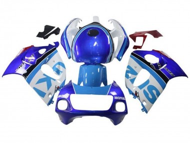 Carénages Moto Suzuki GSXR 600 / GSXR 750 1996-2000 - Blanc Bleu Bande Abordables