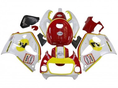 Carénages Moto Suzuki GSXR 600 / GSXR 750 1996-2000 - Blanc Rouge Jaune Texaco Abordables