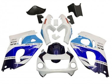 Carénages Moto Suzuki GSXR 600 / GSXR 750 1996-2000 - Blanc Triple Bleu Abordables