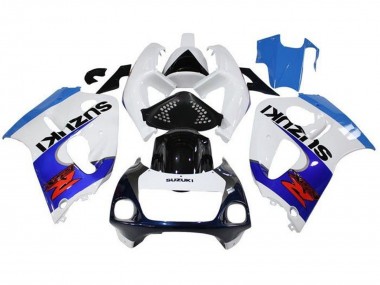 Carénages Moto Suzuki GSXR 600 / GSXR 750 1996-2000 - Blanc Triple Bleu Noir Rouge Abordables
